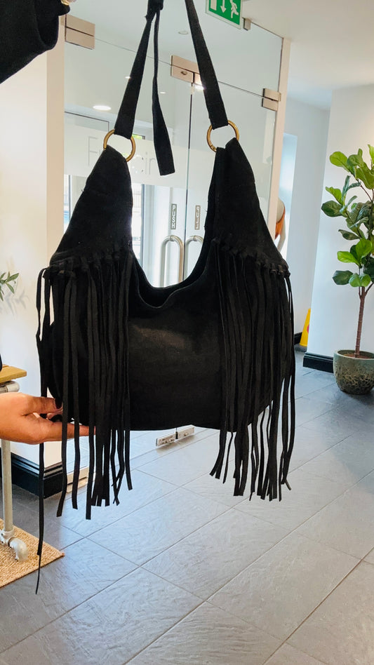 FRINGE COSS BODY BAG BLACK *New