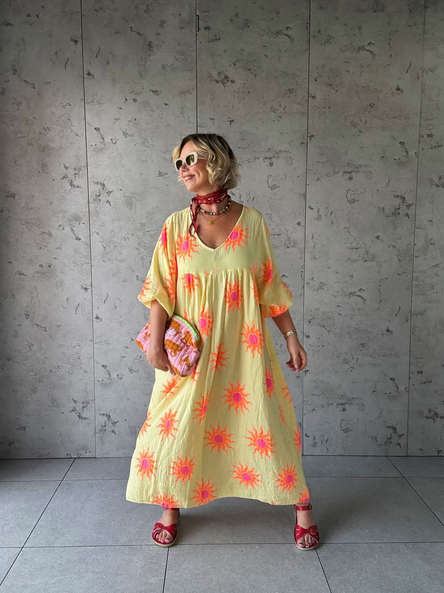 SUNBURST SMOCK DRESS LEMON / YELLOW  🍋 *New