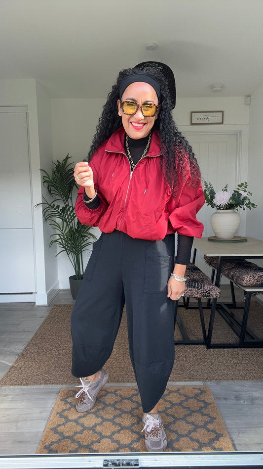 OG DEBORAH POCKET BALLOON TROUSERS BLACK *New