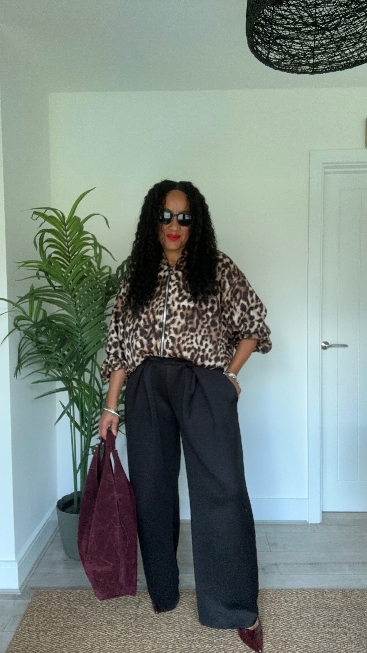 EVERYDAY WIDE LEG JOGGERS BLACK *New