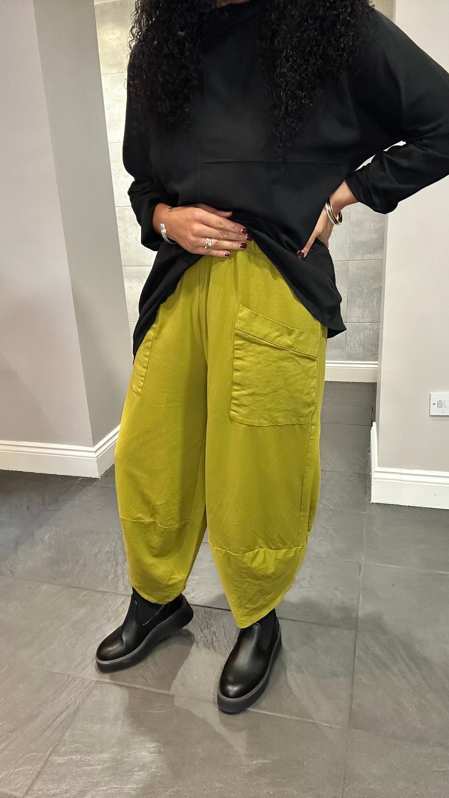 DEBORAH POCKET TROUSERS MUSTARD *New