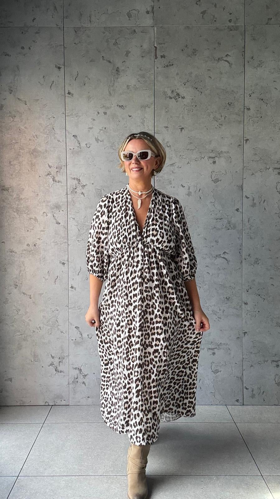 FRUITELLA LEOPARD PRINT MAXI DRESS *New