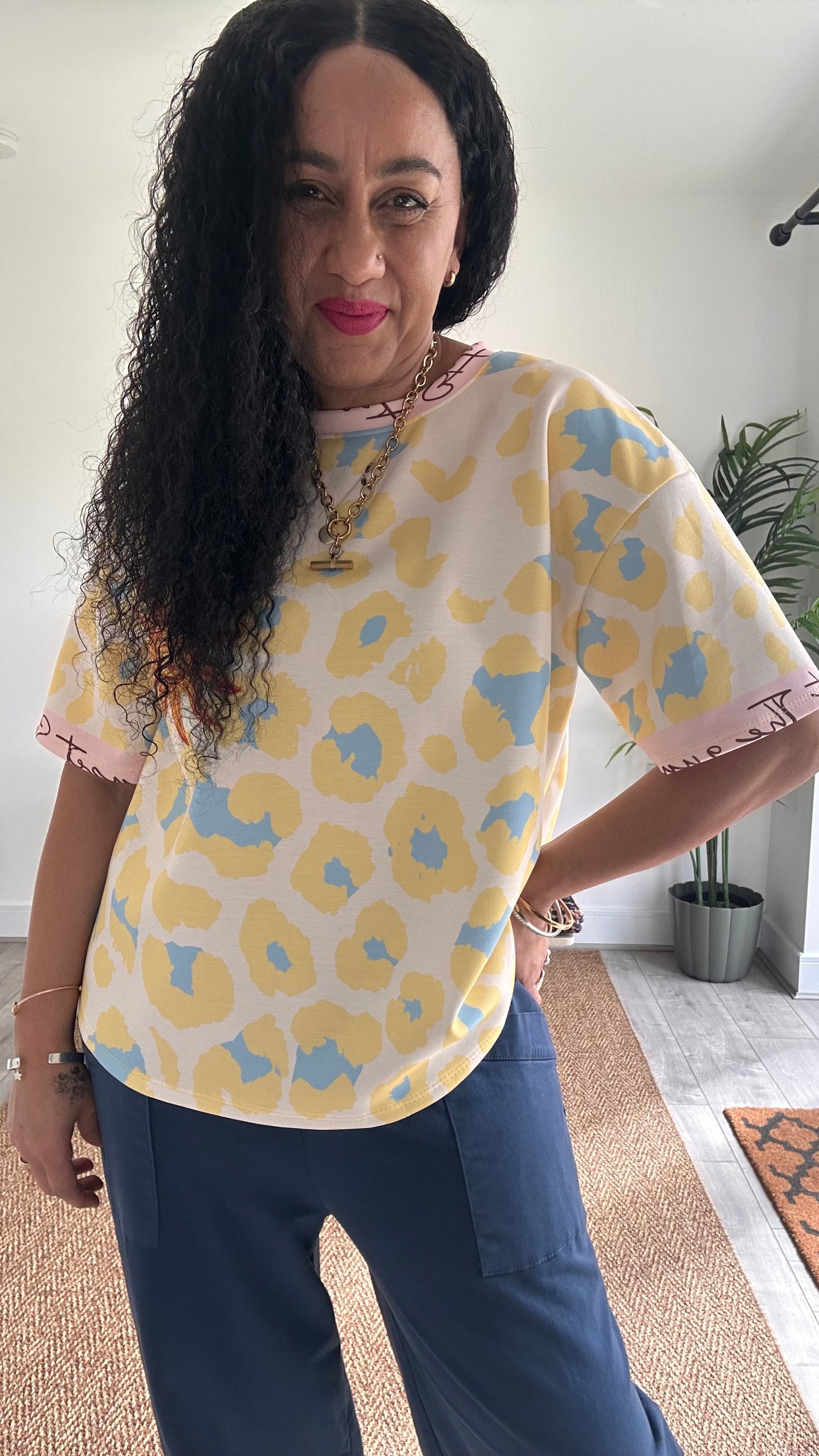 SONNY LEOPARD T SHIRT LEMON *New