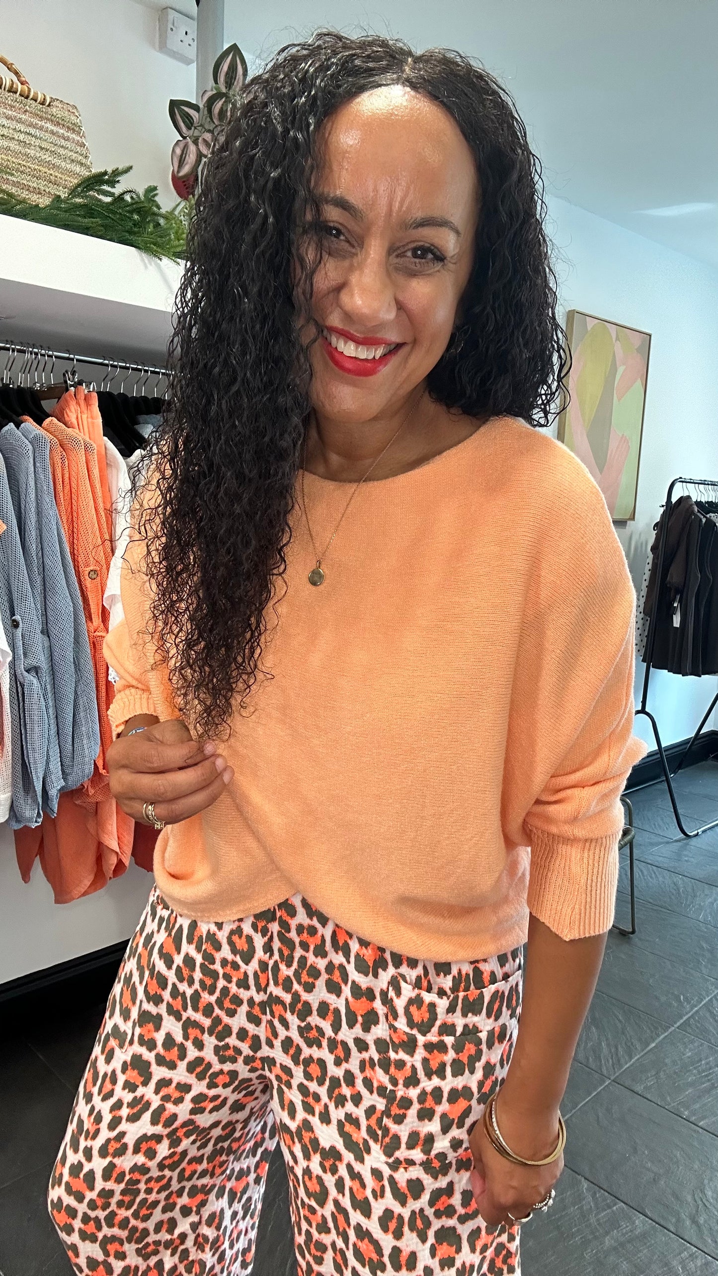 MABLE FRONT CROSS WRAP JUMPER ORANGE 🍊 *New