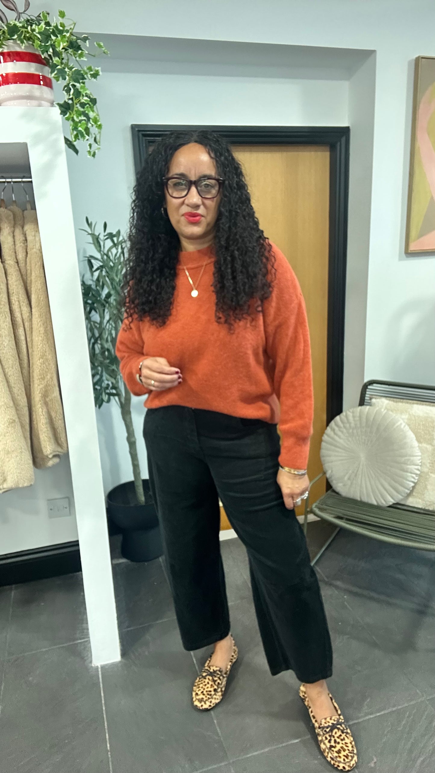 KESWICK ROUND NECK JUMPER RUST *New