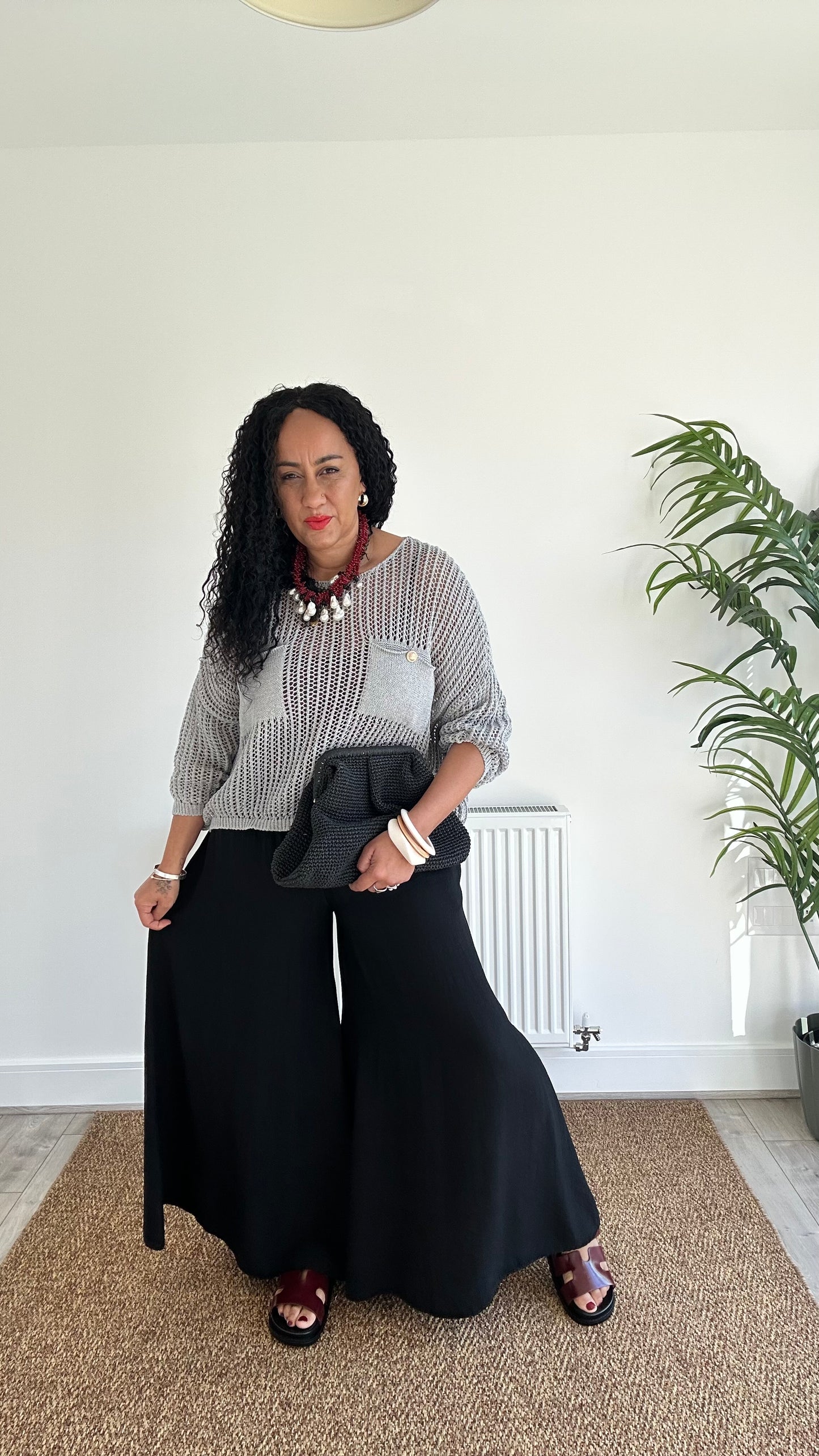 BOHEMIAN  PALAZZO TROUSERS BLACK *New
