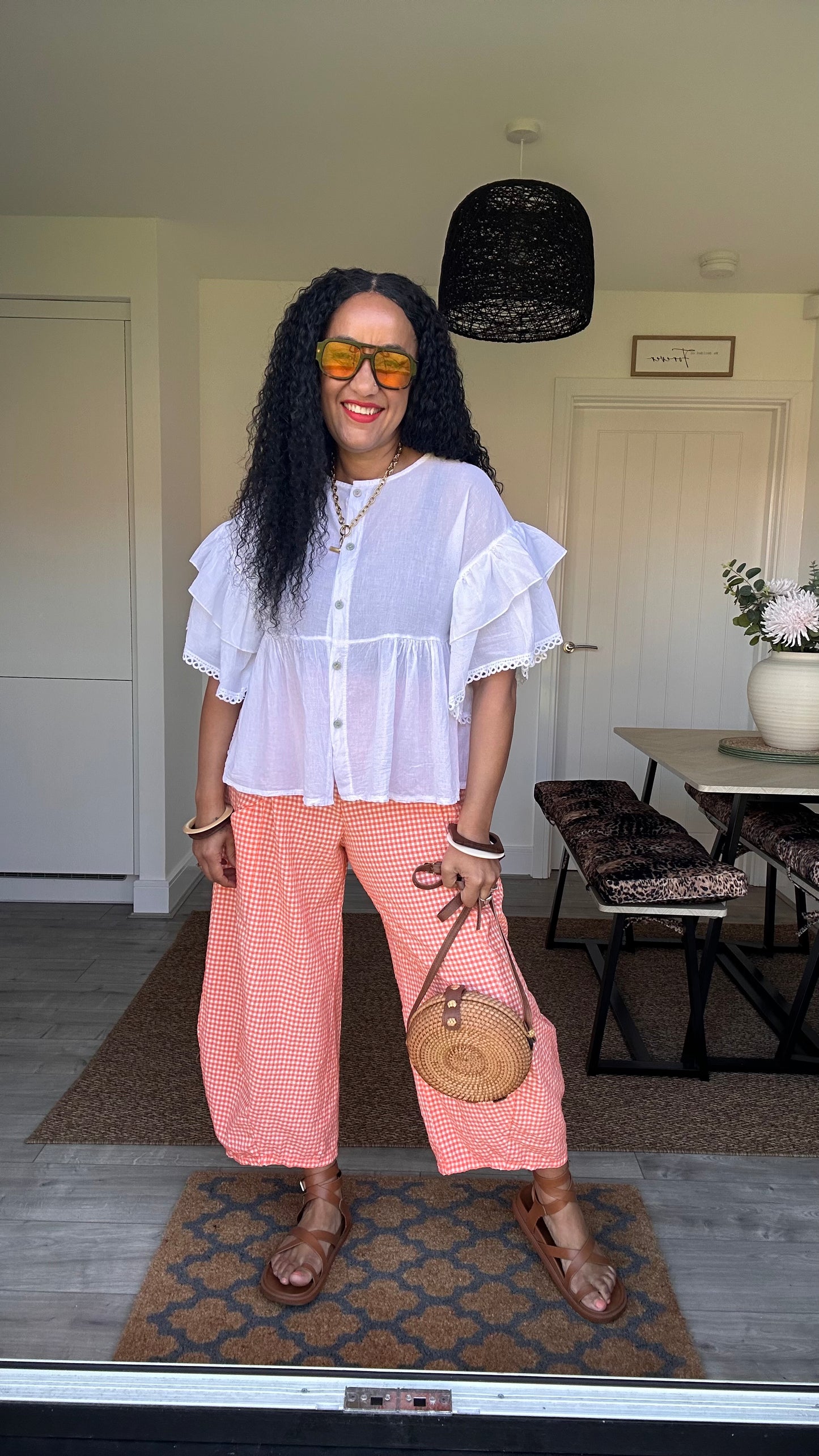 TAMSIN FRILL SLEEVED BLOUSE WHITE *New