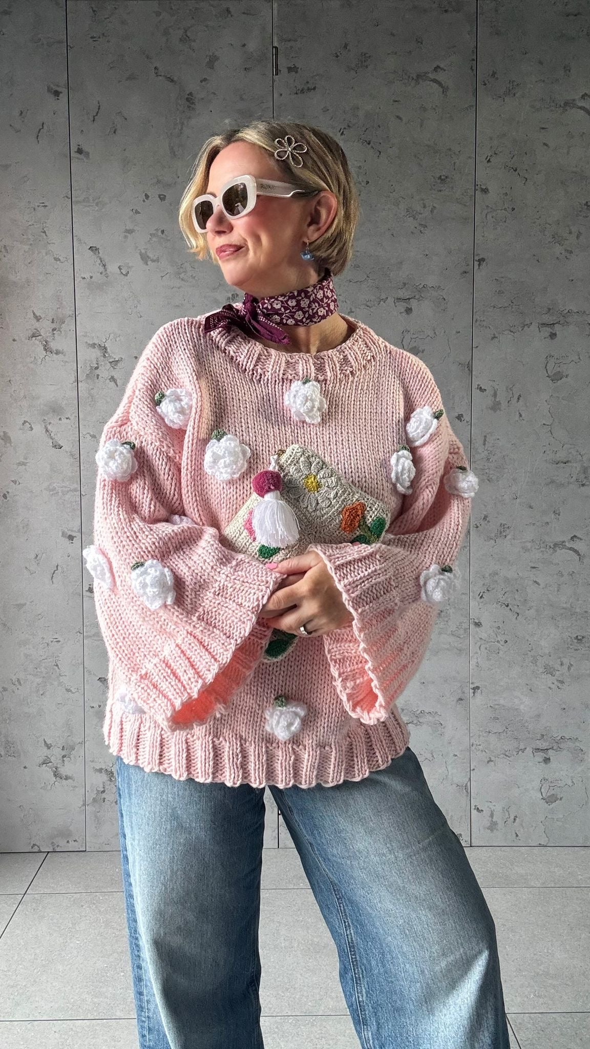 SORBET HANDMADE KNIT PINK *New