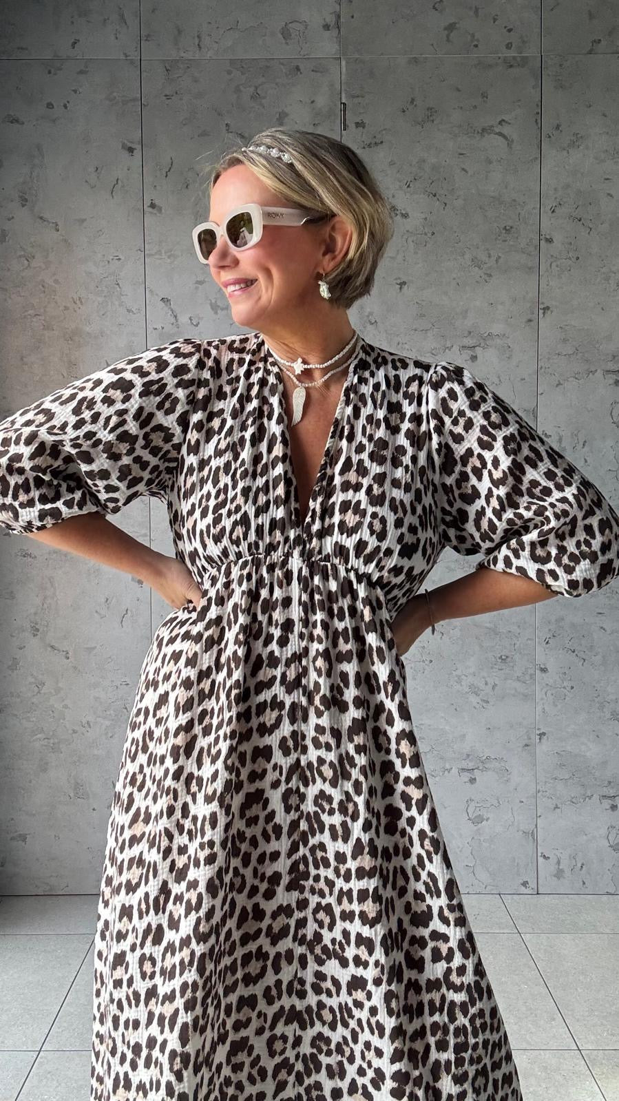 FRUITELLA LEOPARD PRINT MAXI DRESS *New