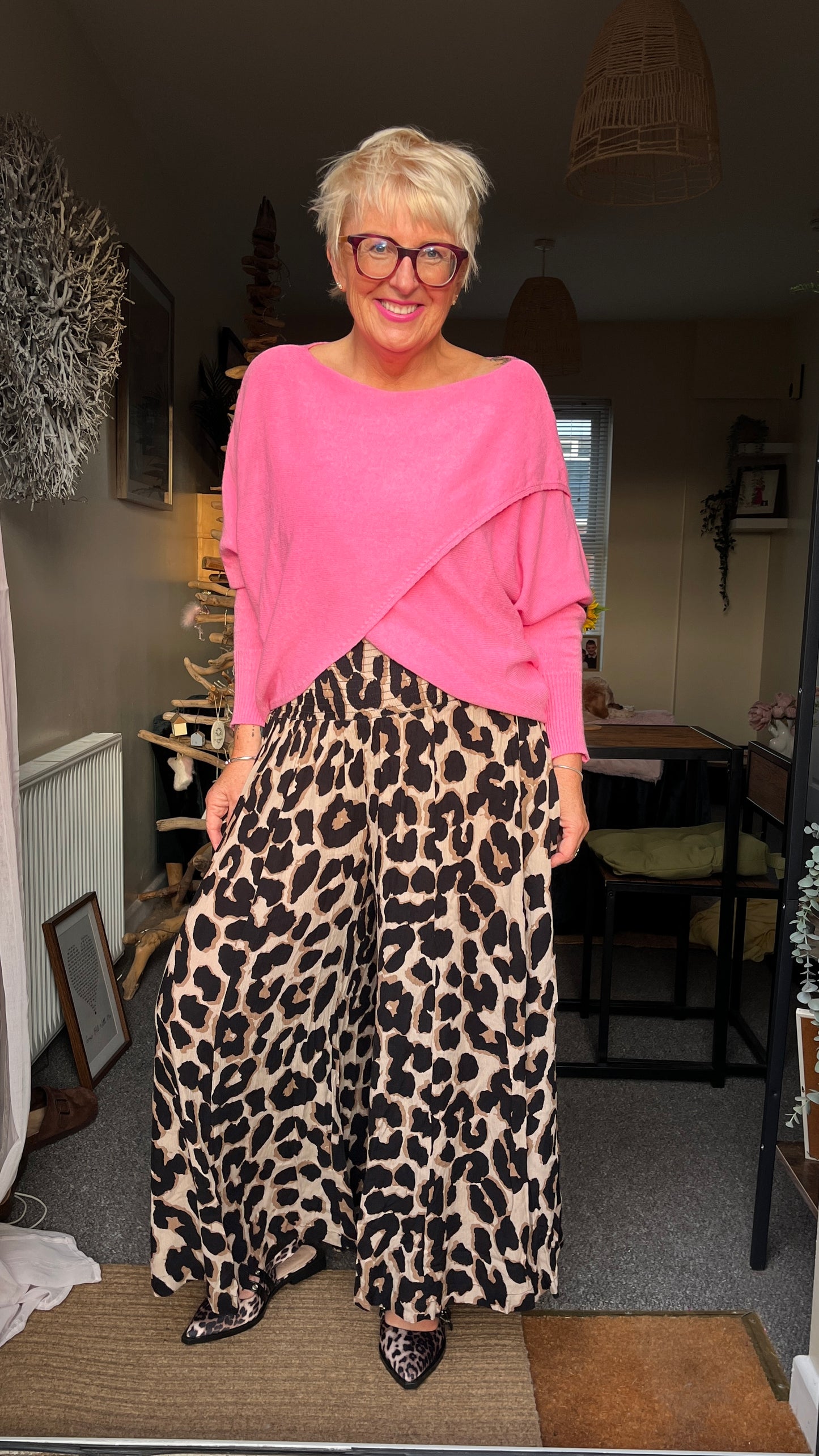 MABLE FRONT CROSS WRAP JUMPER PINK *New