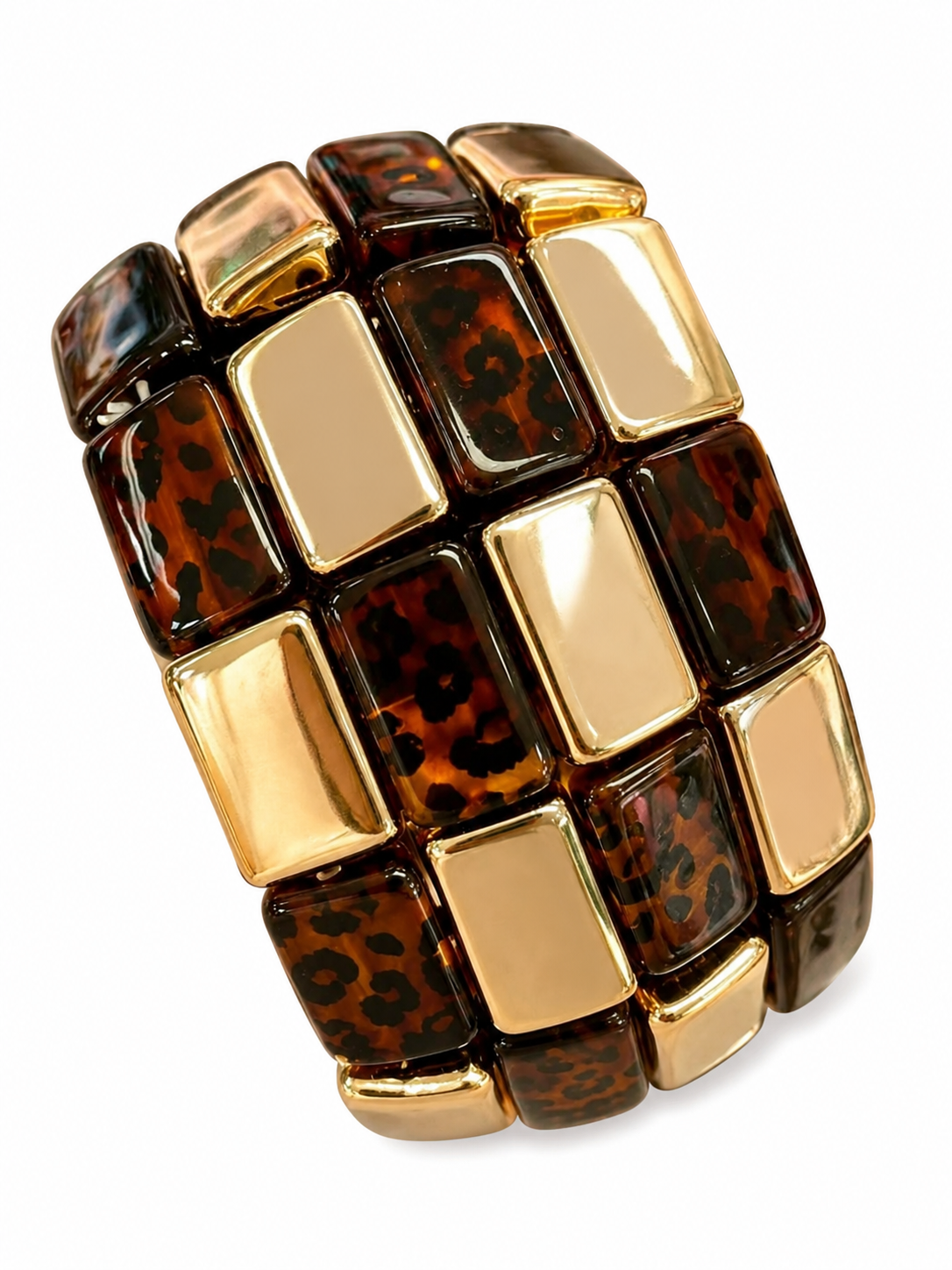 TORTOISE SHELL PRINT STRETCH BRACELET *New