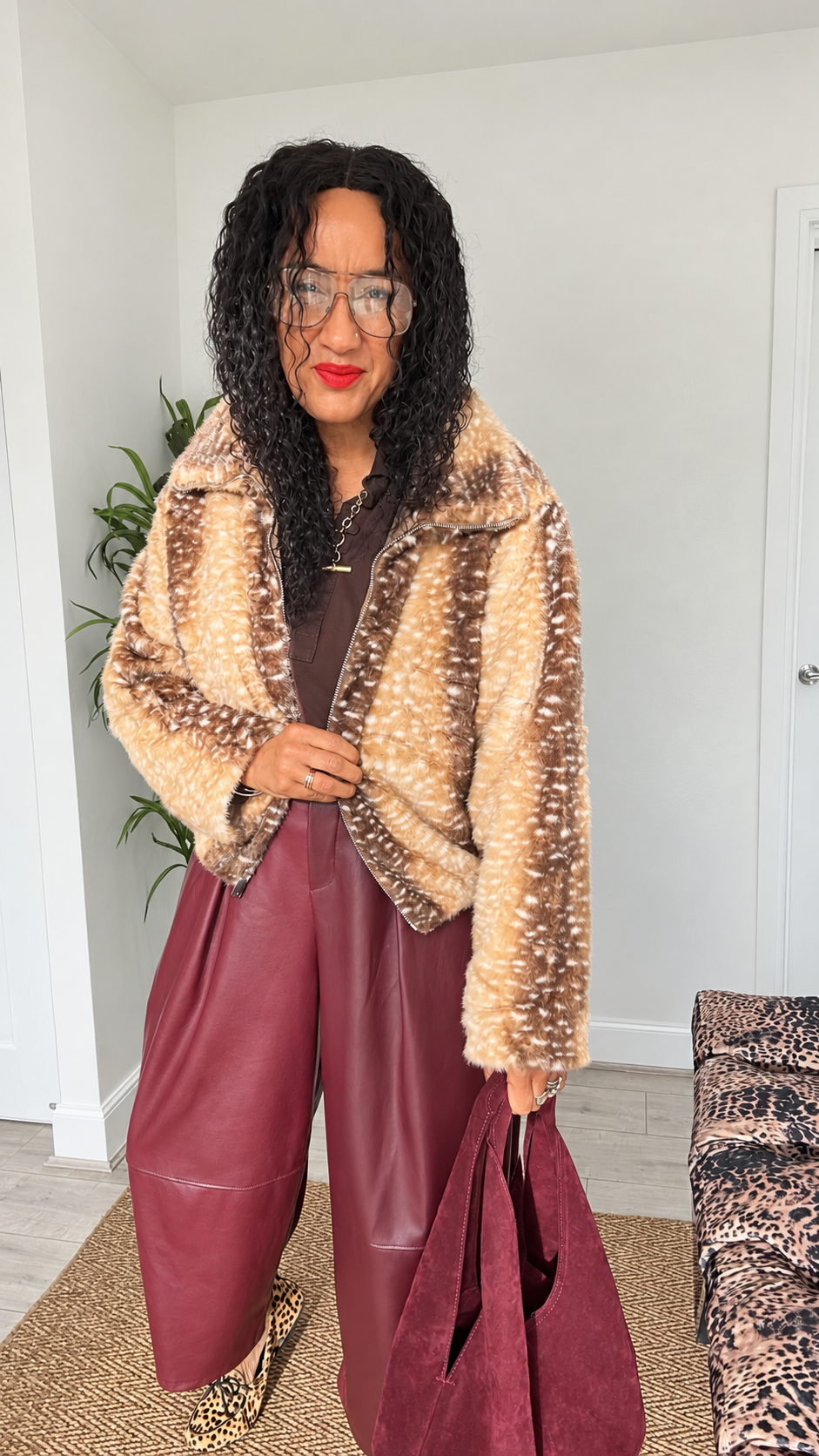 REINDEER OVERSIZED BOMBER JACKET *New