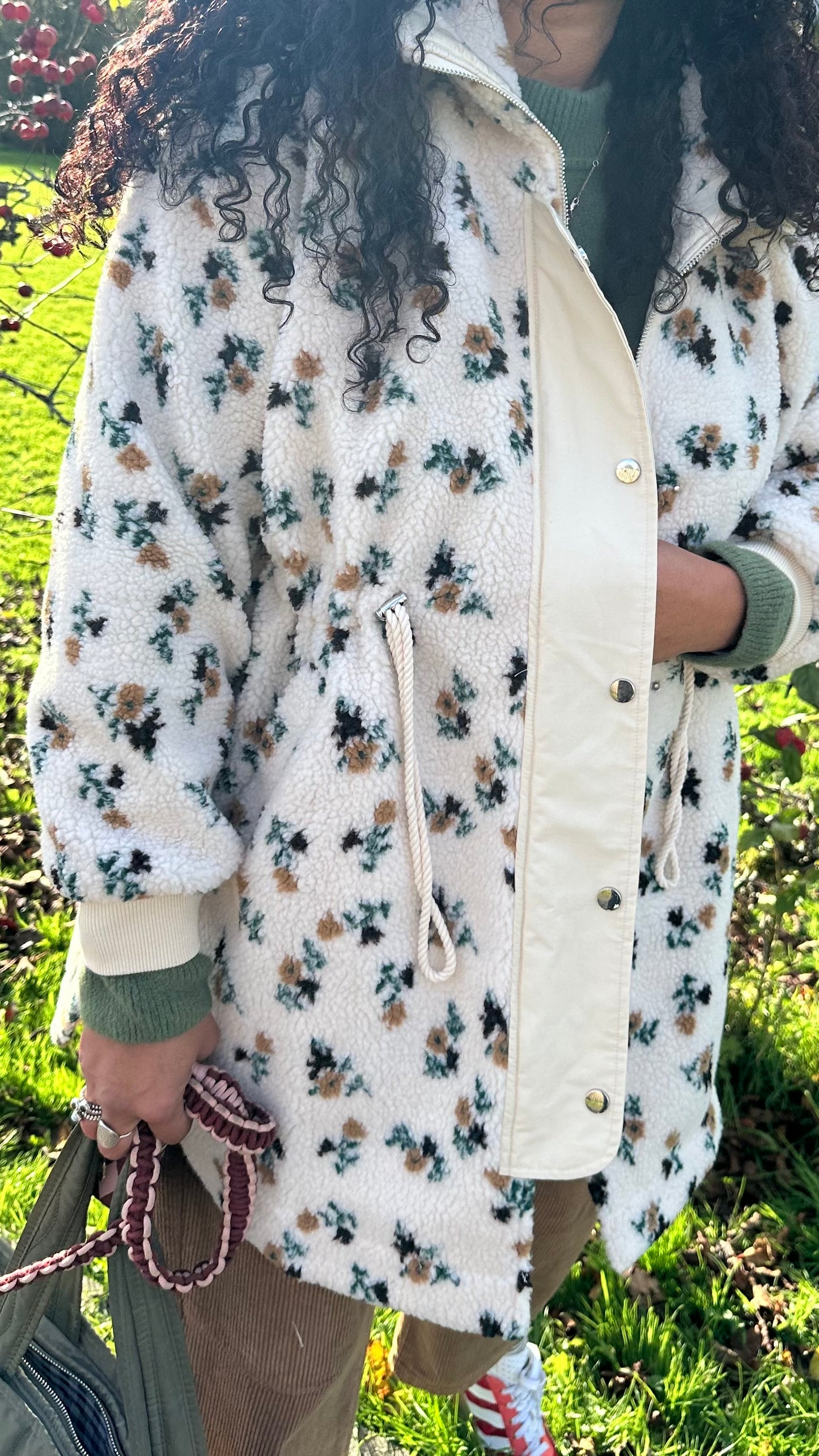 KENDAL TEDDY PARKA FLORAL & CREAM *New