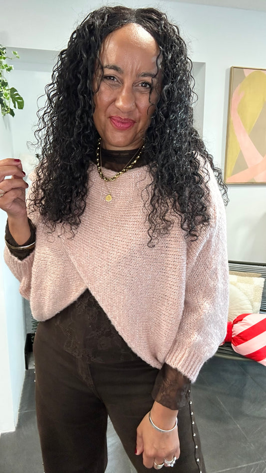 MINI MABLE LUREX REVERSIBLE TOP
BLUSH PINK *New