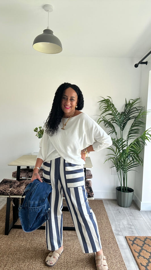 MABLE FRONT CROSS WRAP JUMPER WINTER WHITE *New