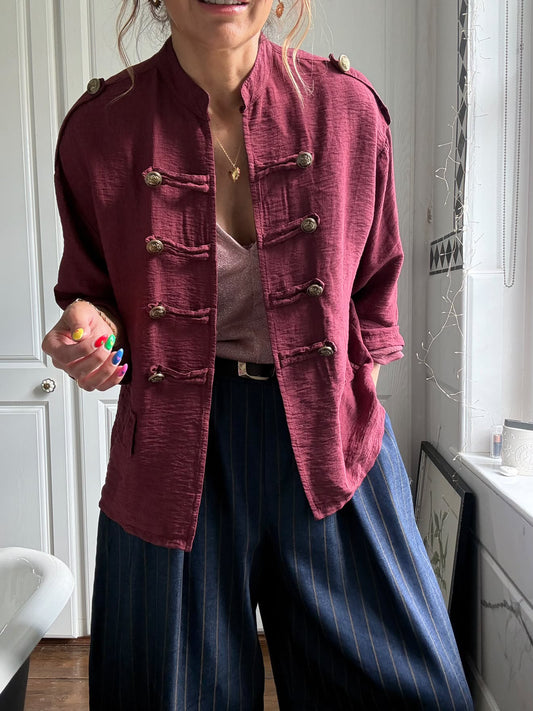TITO FROG STYLE BUTTON BLAZER 
MULBERRY *New