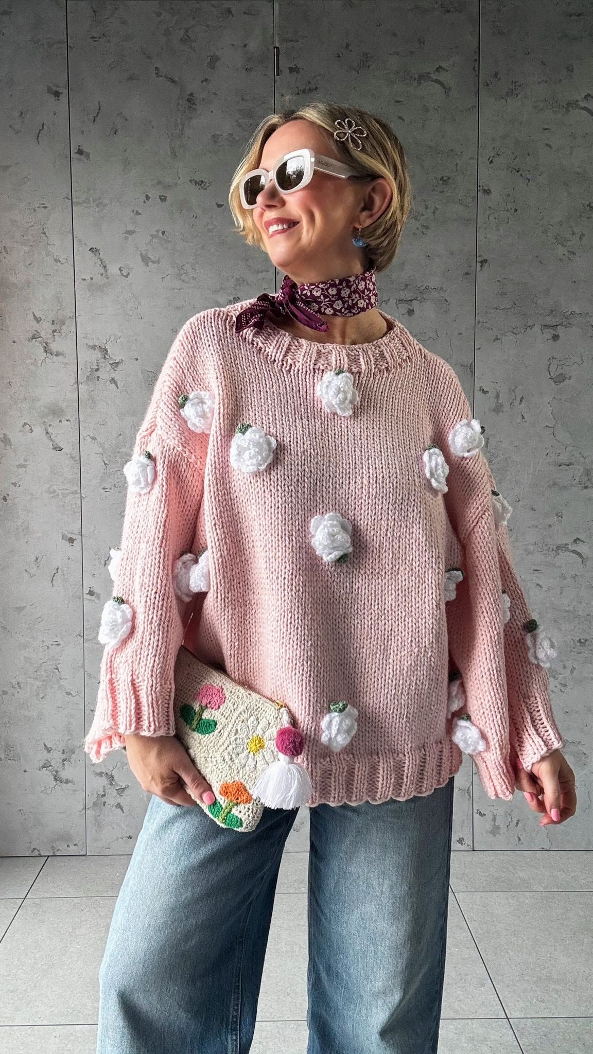 SORBET HANDMADE KNIT PINK *New
