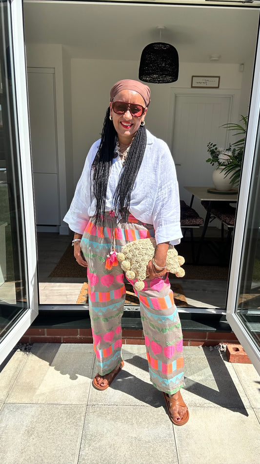 ARTISAN HANDCRAFTED TROUSERS 💗 PINK  FRUIT *New