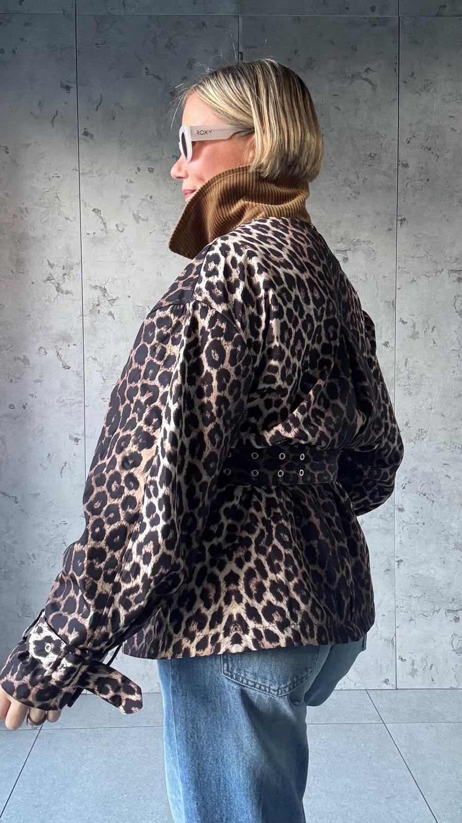 CLAUDETTE LEOPARD CAPE JACKET *New