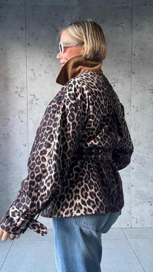 CLAUDETTE LEOPARD CAPE JACKET *New
