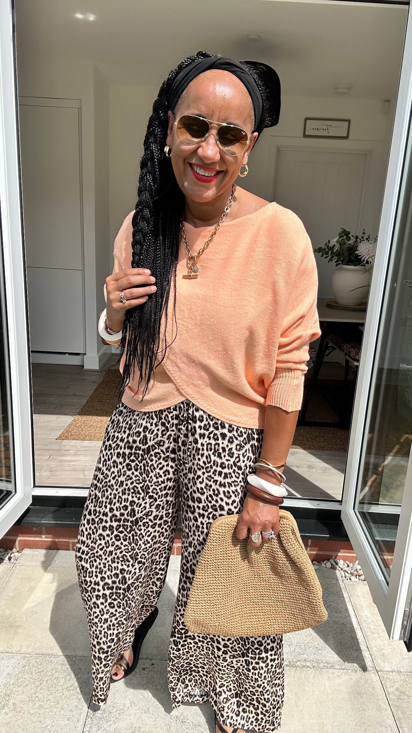 MABLE FRONT CROSS WRAP JUMPER ORANGE 🍊 *New