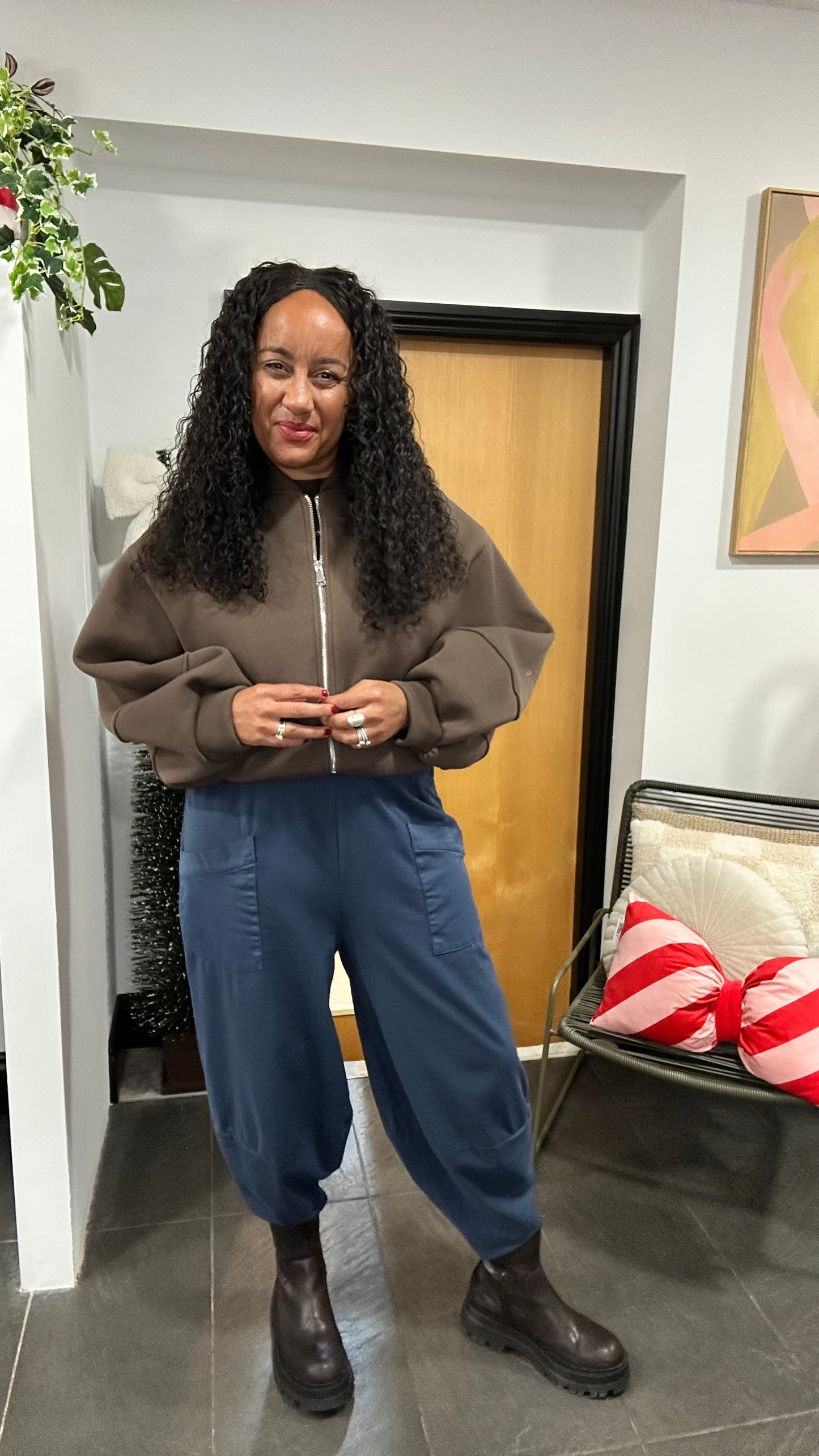 OG DEBORAH POCKET BALLOON TROUSERS DENIM BLUE  *New