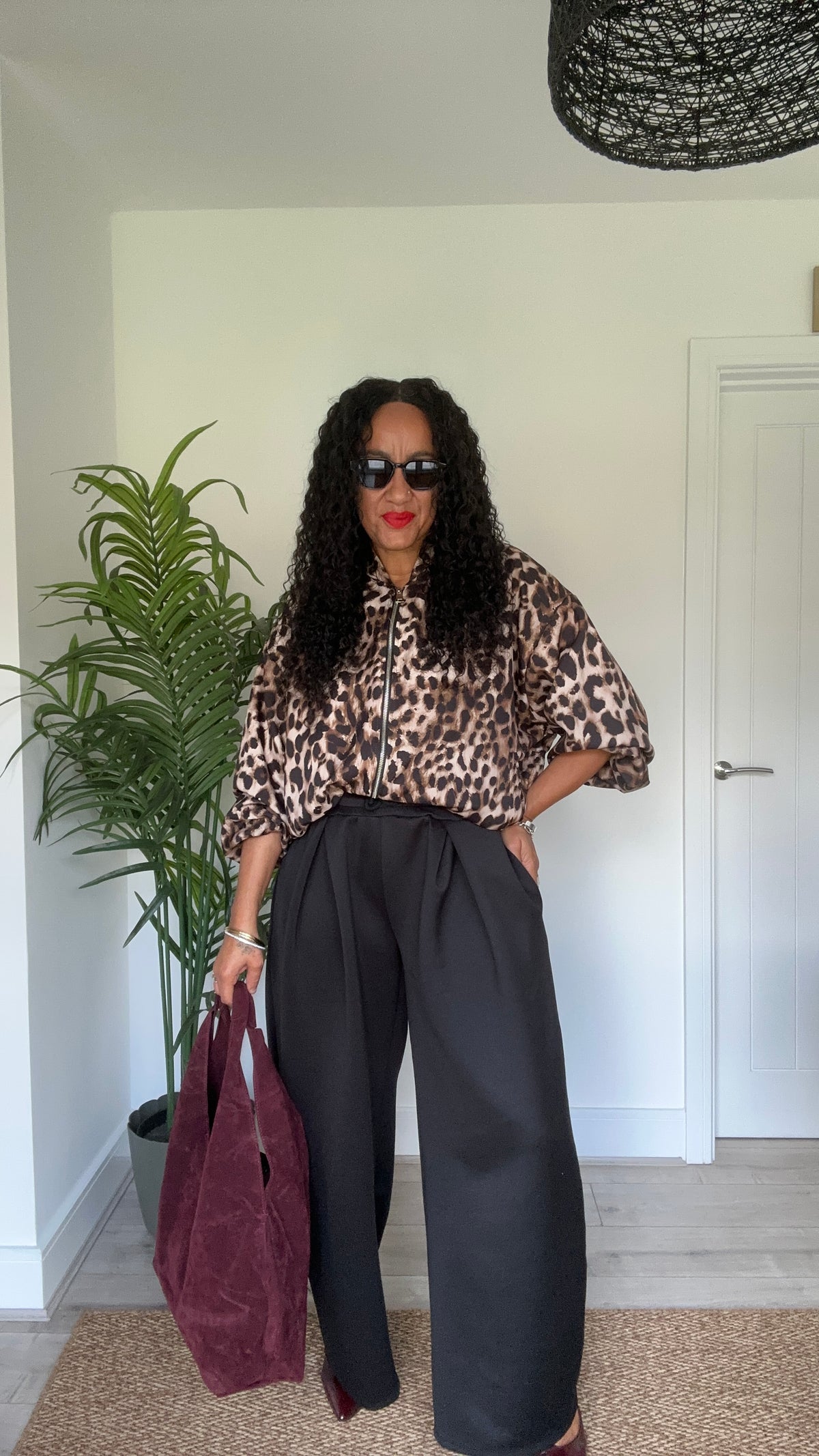 EVERYDAY WIDE LEG JOGGERS BLACK *New