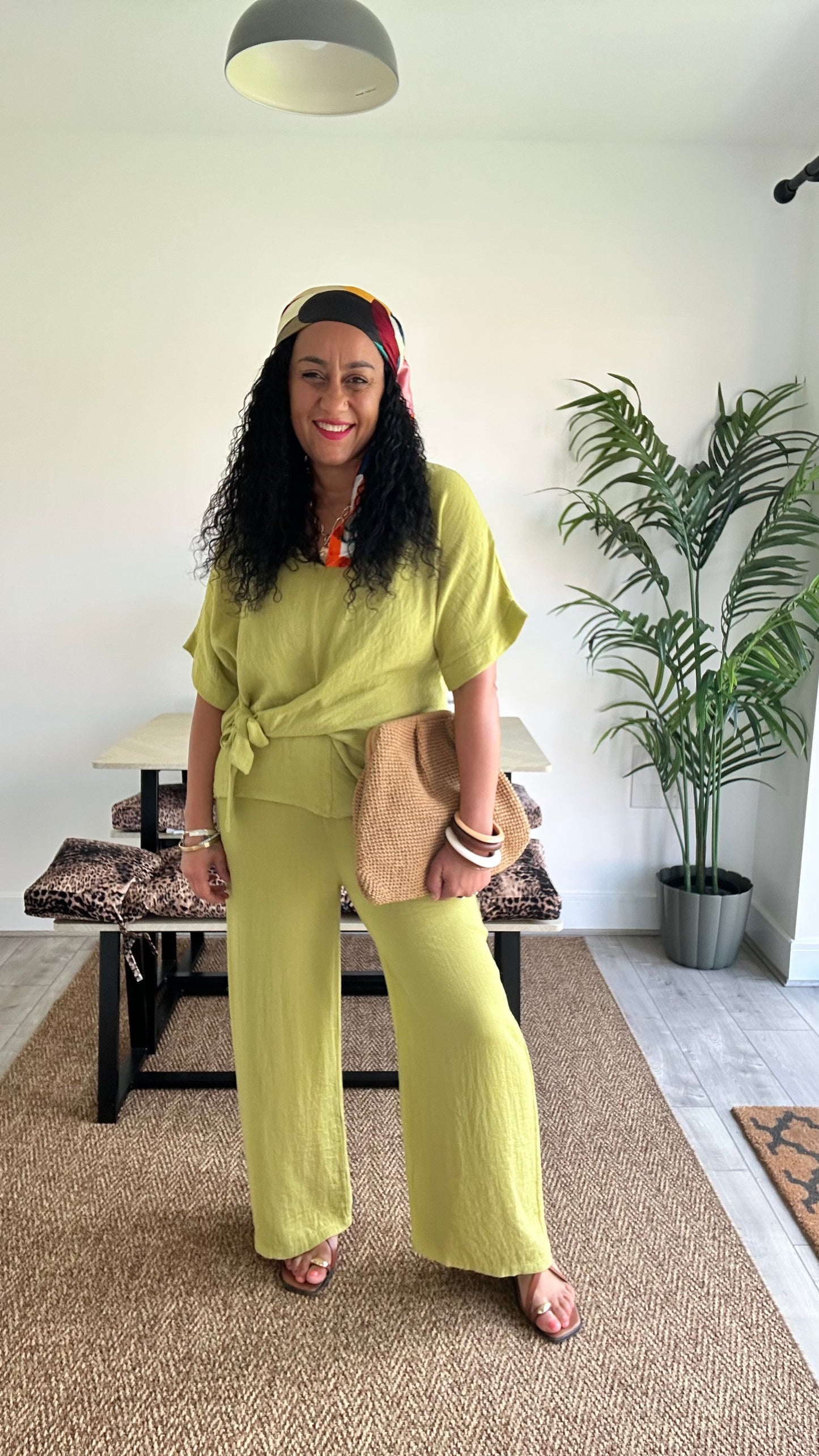 SAHARA SIDE KNOT WRAP TOP LIME 🍋‍🟩 *New