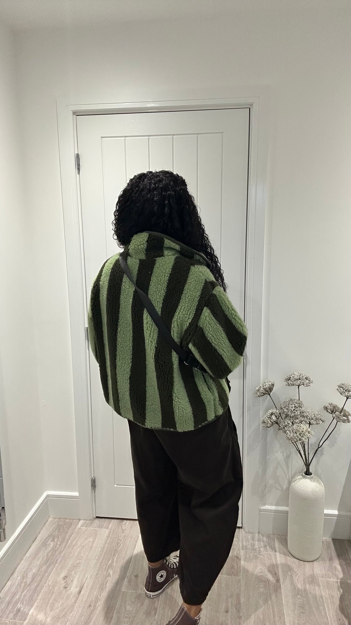 LUTHER STRIPE FLEECE OLIVE & GREEN *New