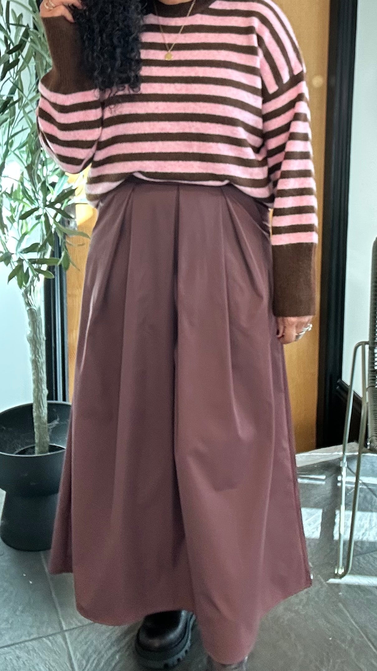 CIRCLE SKIRTS BURGUNDY *New