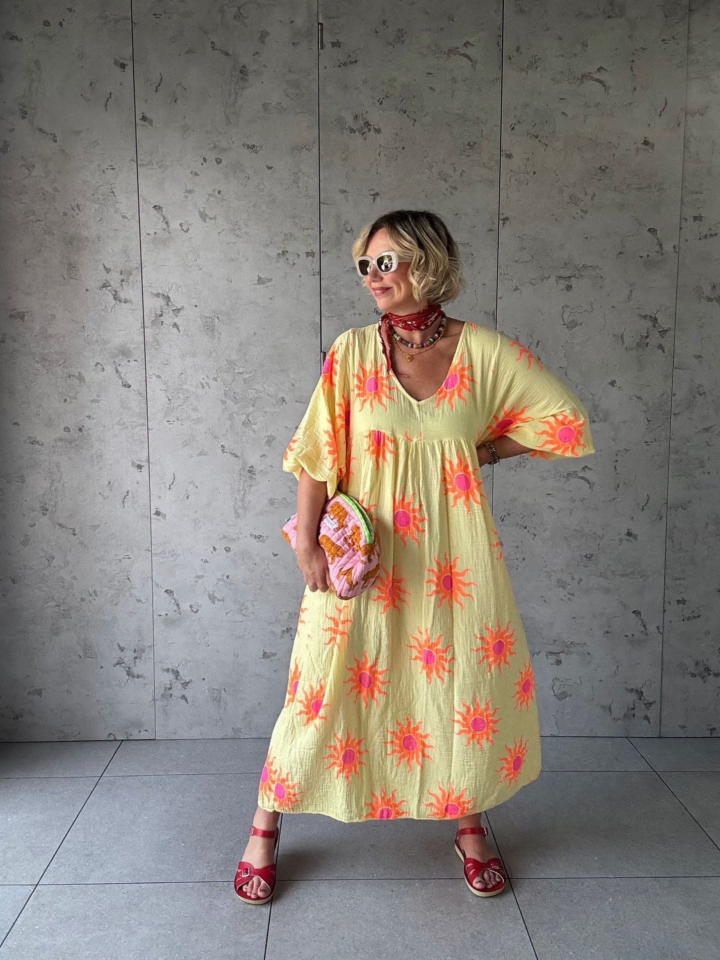 SUNBURST SMOCK DRESS LEMON / YELLOW  🍋 *New