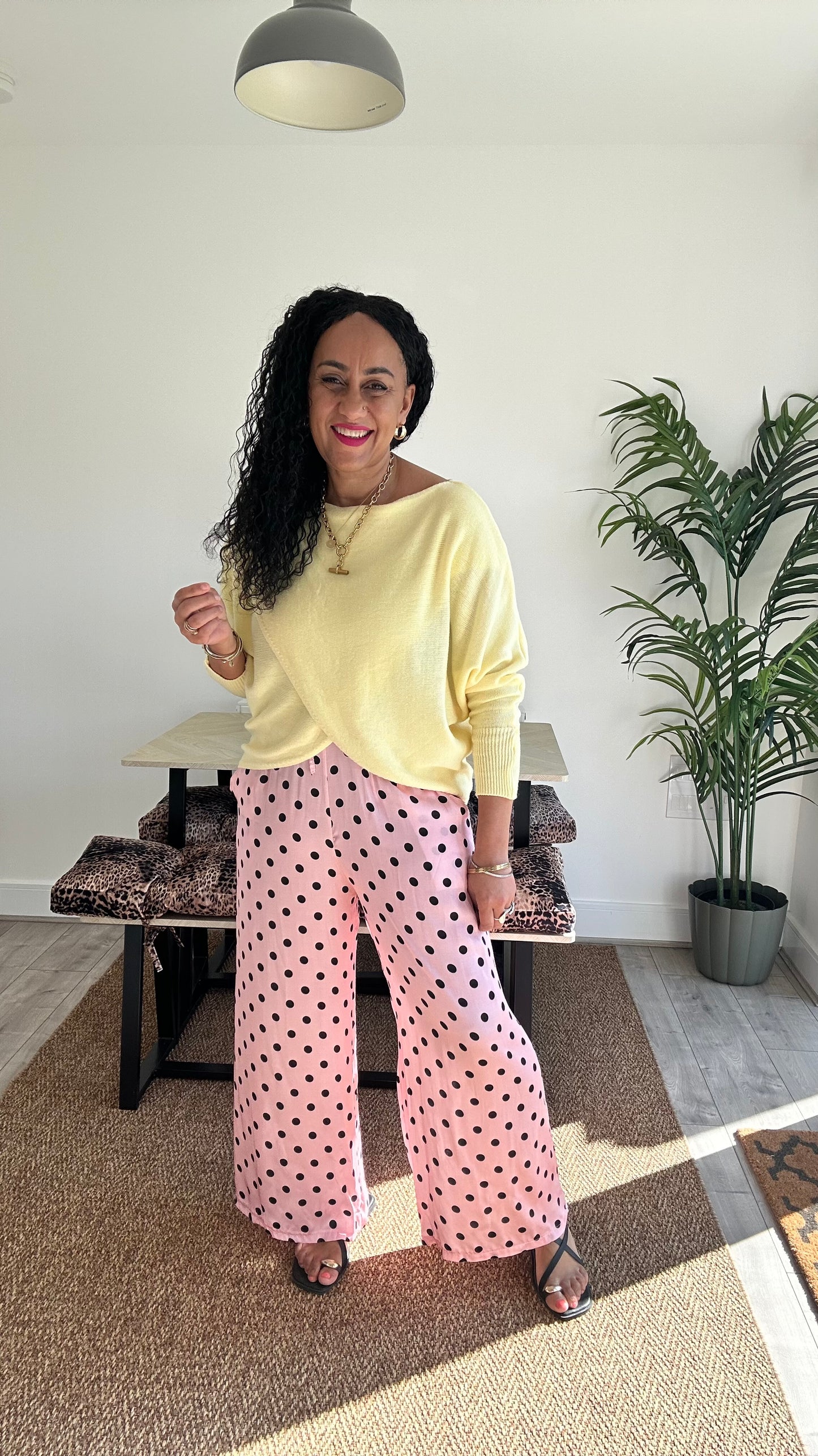 MABLE FRONT CROSS WRAP JUMPER LEMON YELLOW *New