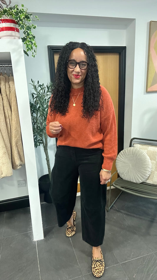 KESWICK ROUND NECK JUMPER RUST *New