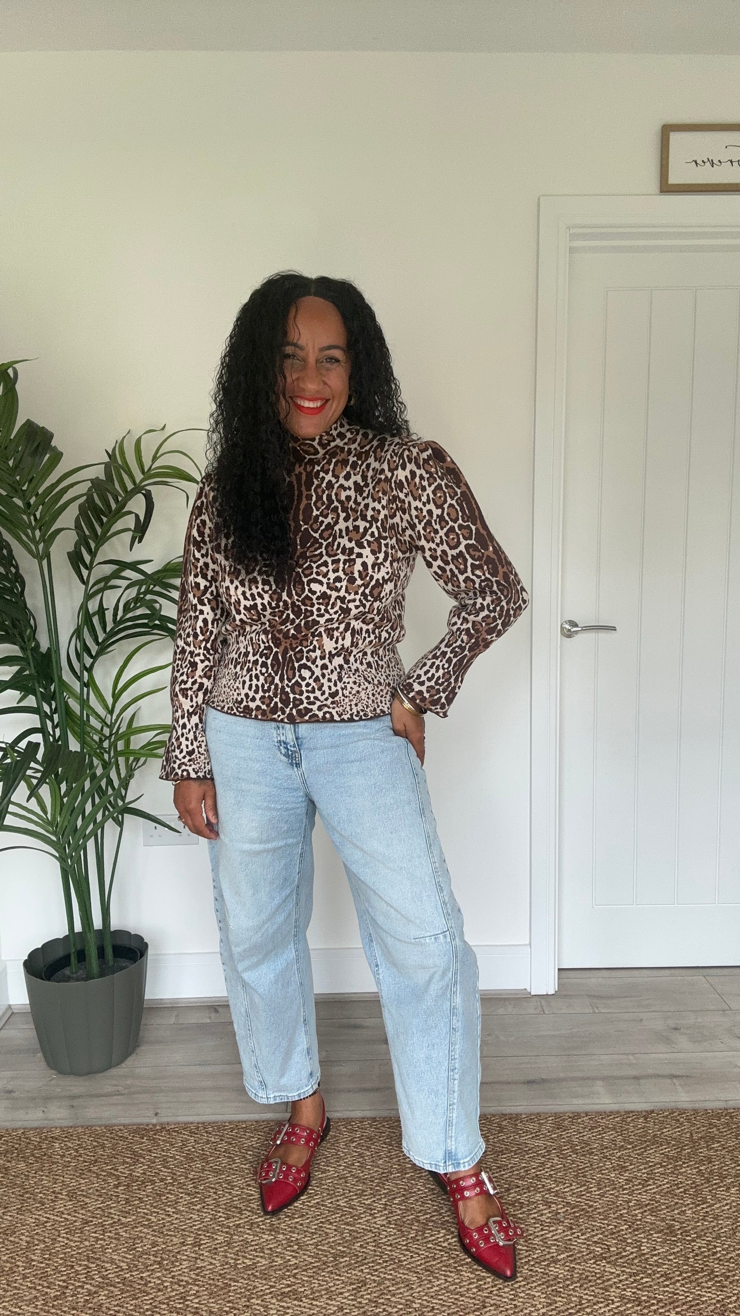 FIA LEOPARD TULIP KNITWEAR TOP *New