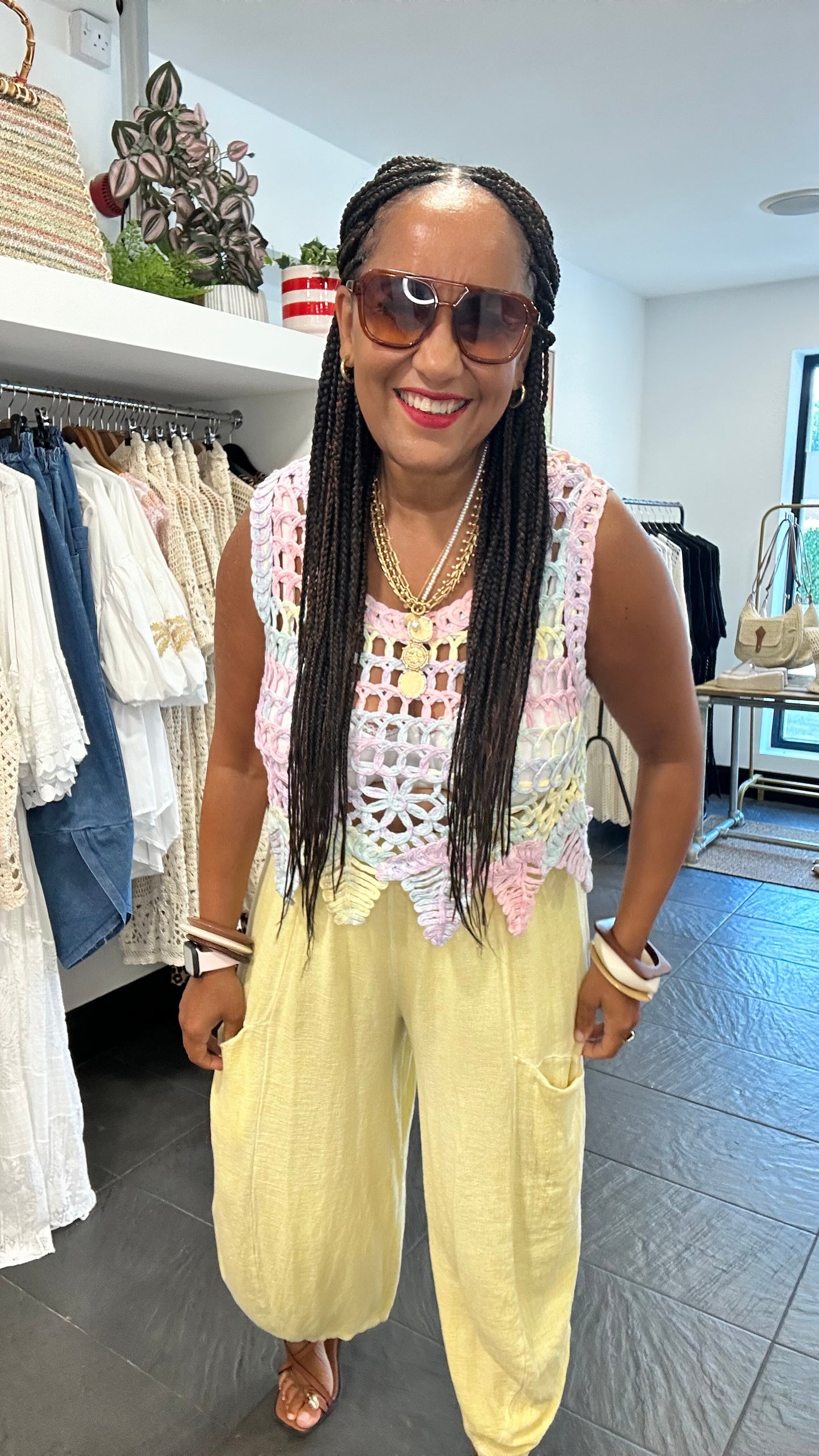 BOHEMIAN RAINBOW CROCHET VEST *New