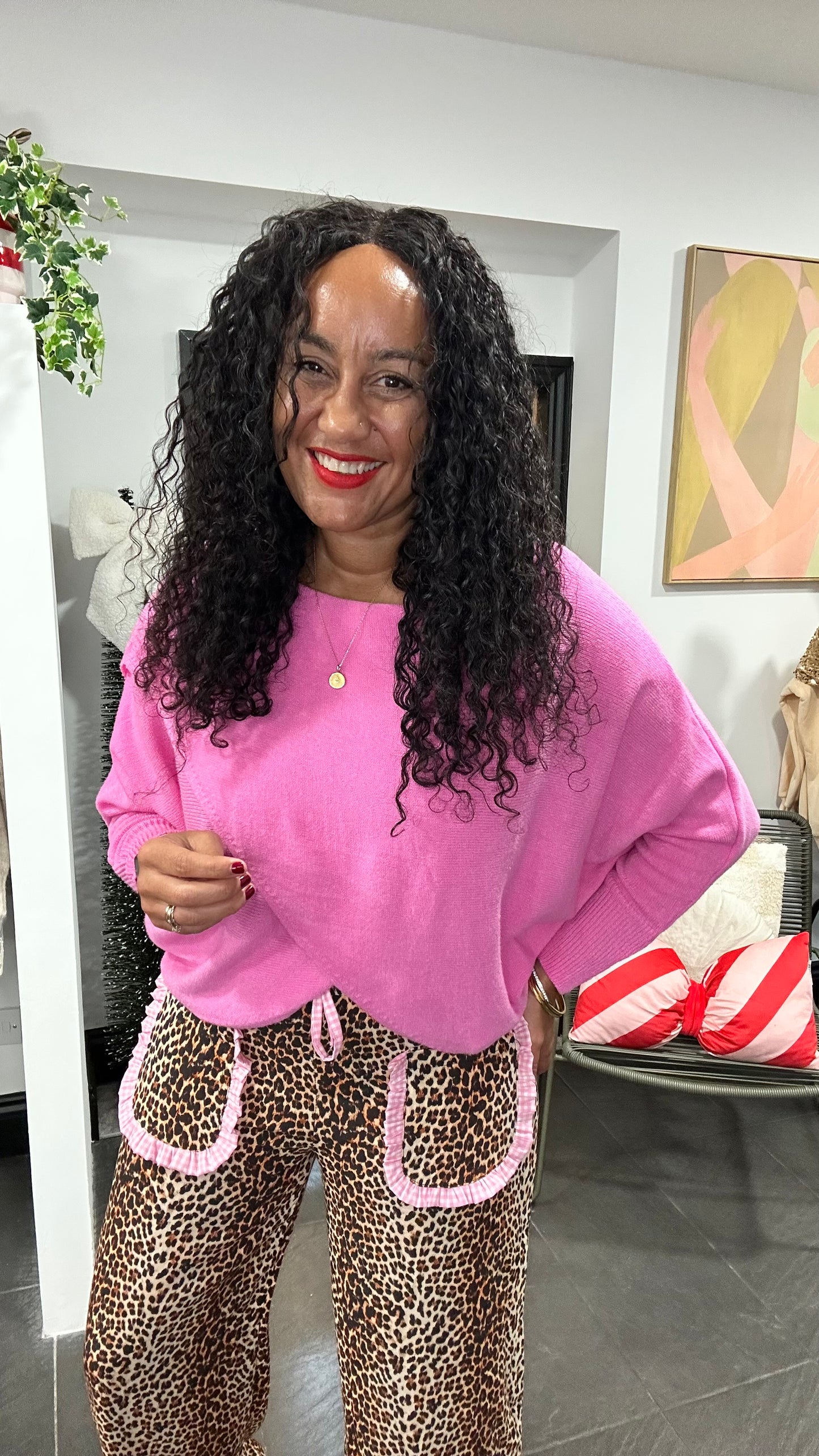 PRE ORDER MABLE FRONT CROSS WRAP JUMPER PINK *New