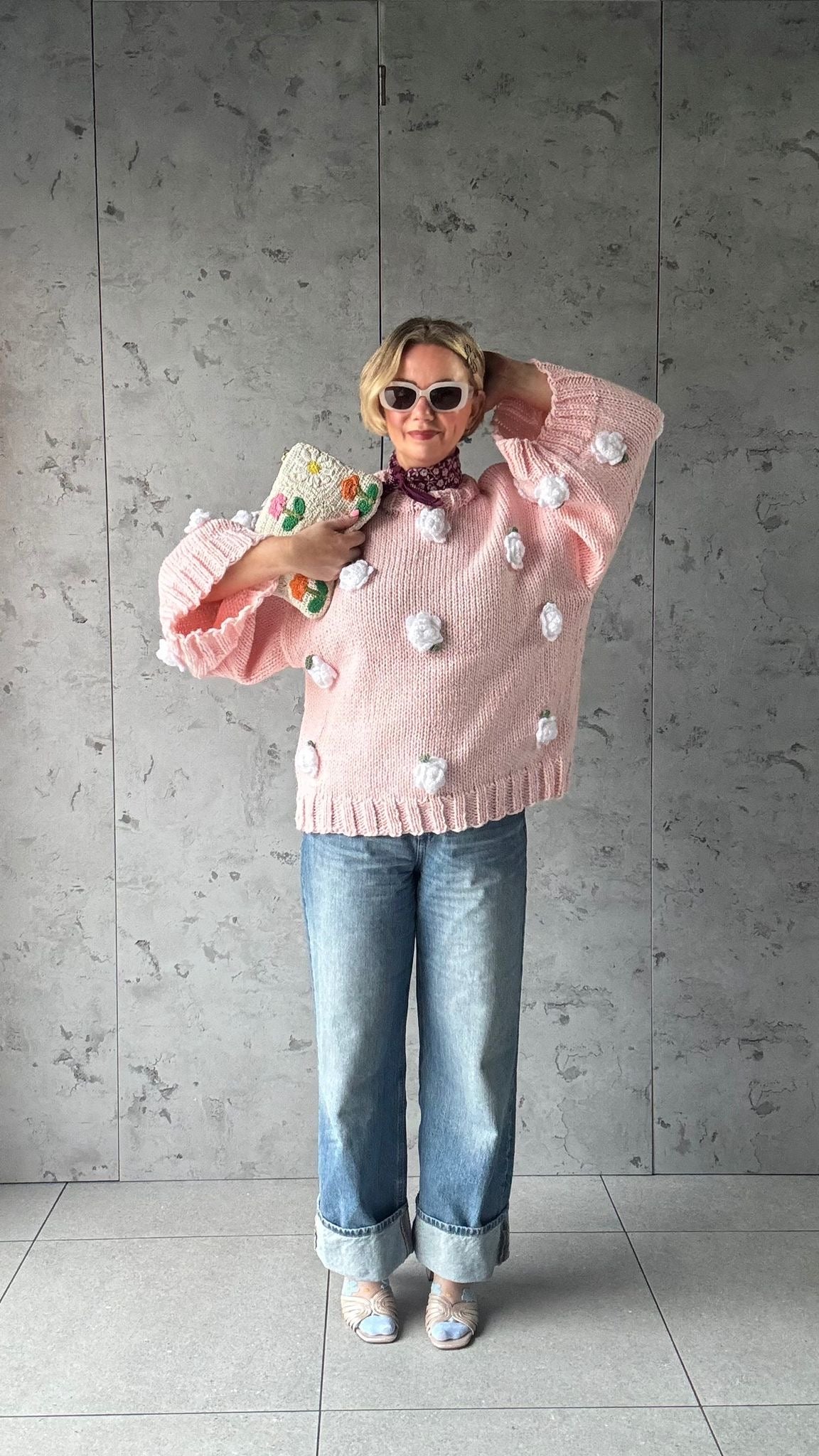 SORBET HANDMADE KNIT PINK *New