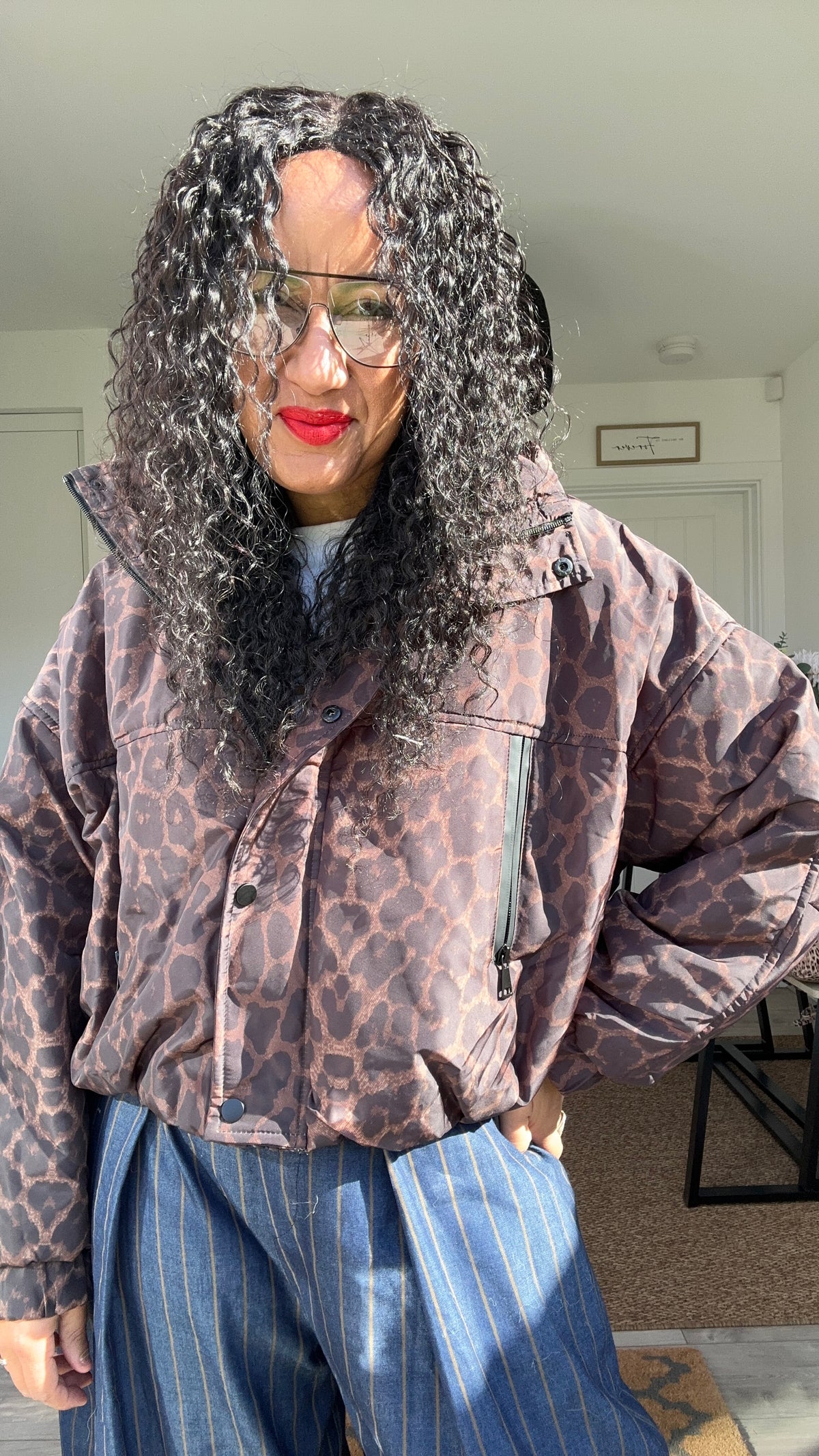 DROPE LEOPARD BOMBER JACKET *New