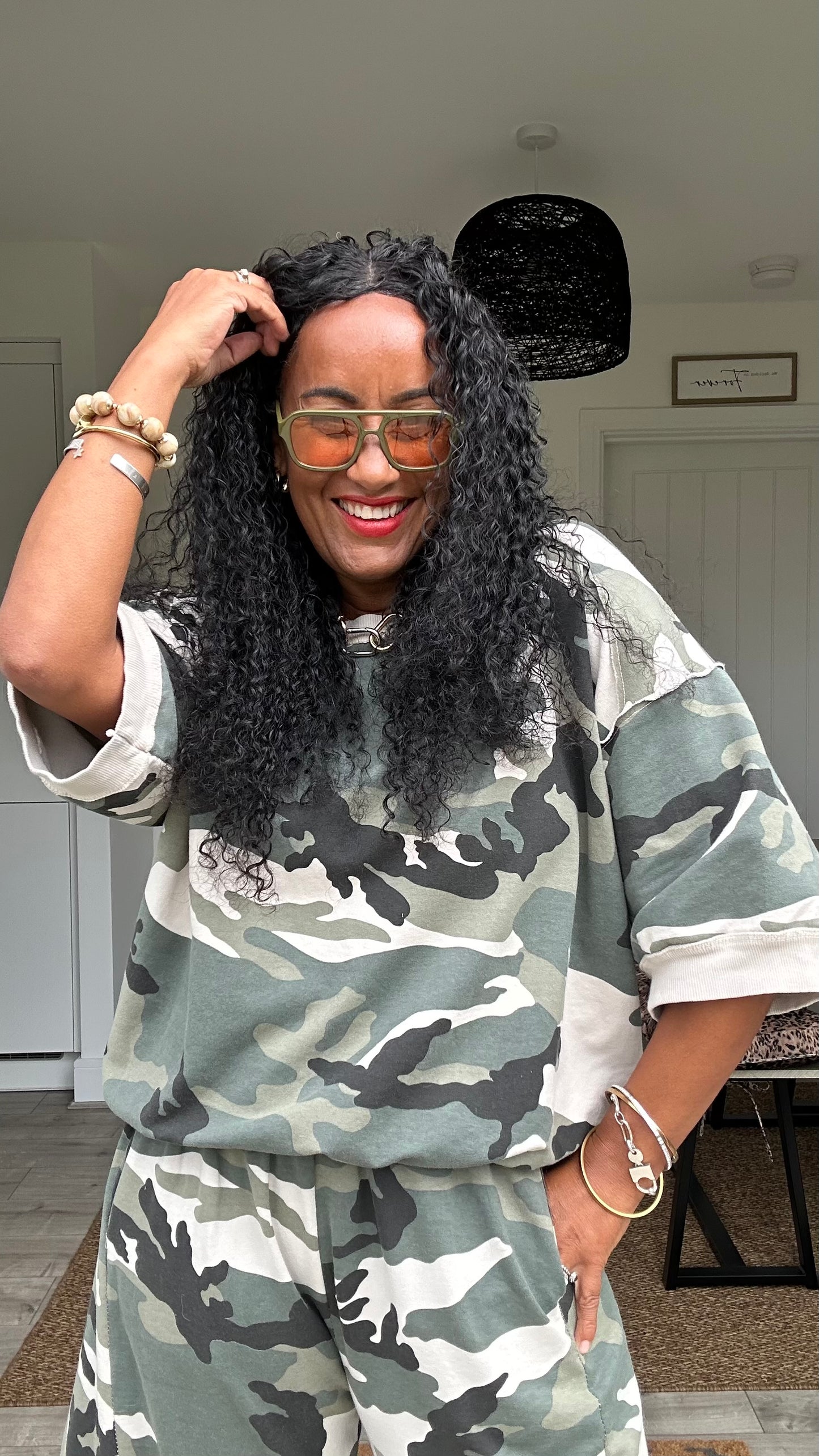 DEBORAH SWEAT TOP CAMOFLAGUE  *NEW