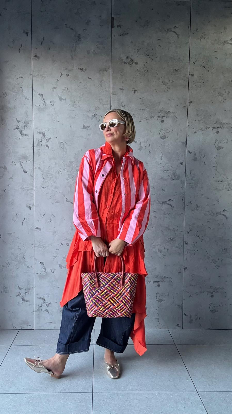 CANDY STRIPE DENIM JACKET *New