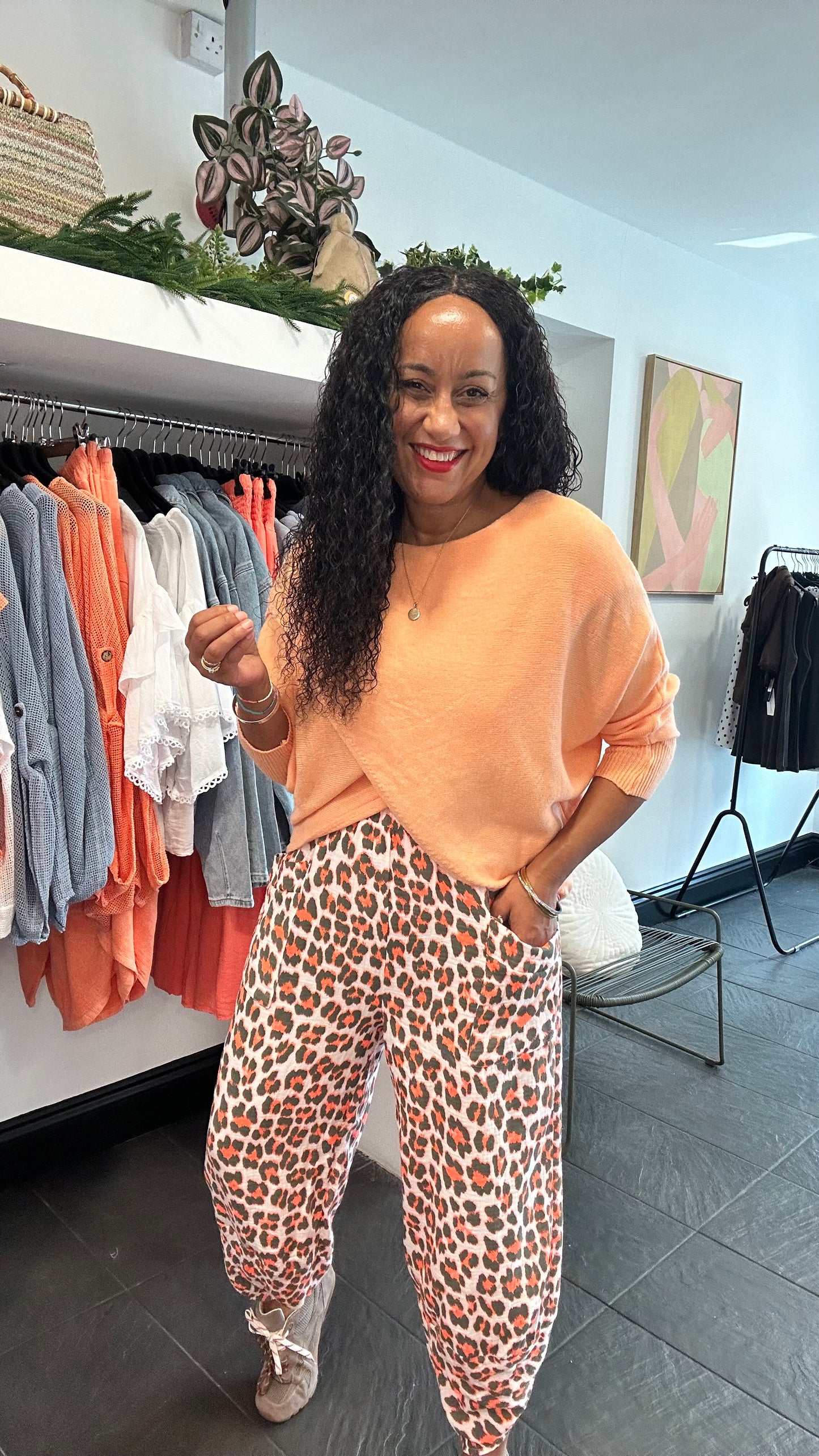 MABLE FRONT CROSS WRAP JUMPER ORANGE 🍊 *New