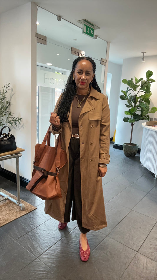 CHESHIRE SUEDE TRENCH  / MAC TAN *New