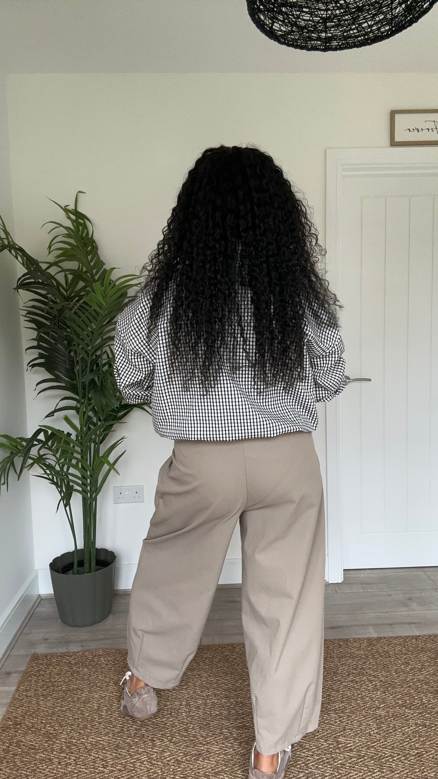 SIMBA BARREL LEG TROUSERS BIEGE *New