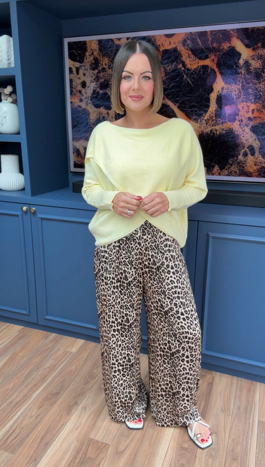 ALICE LEOPARD PRINT PALAZZO TROUSERS  *New & Trending