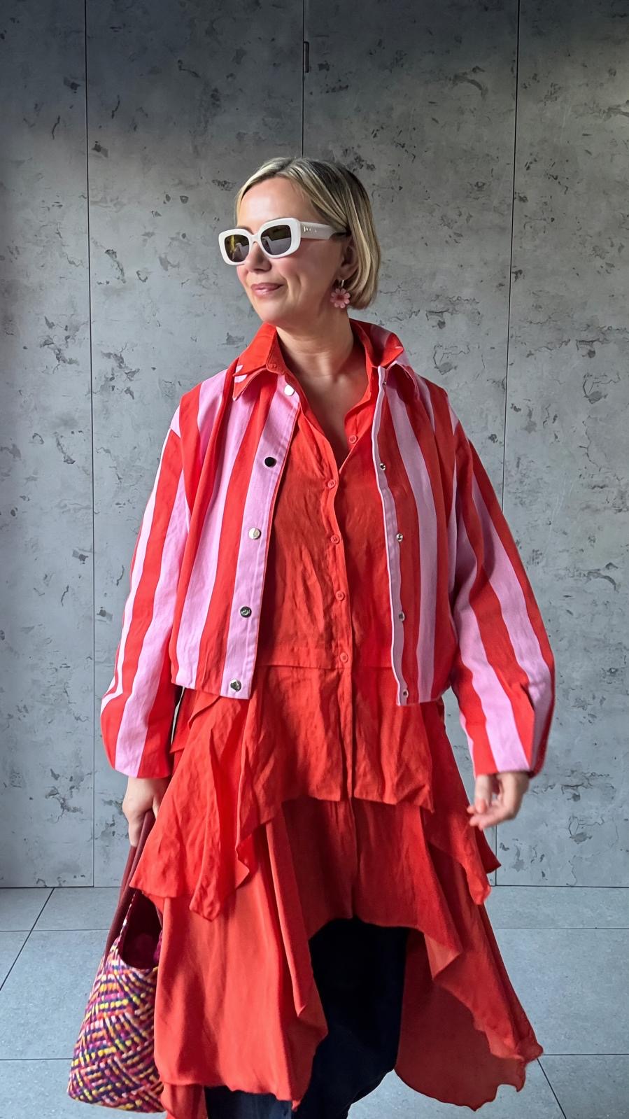 CANDY STRIPE DENIM JACKET *New