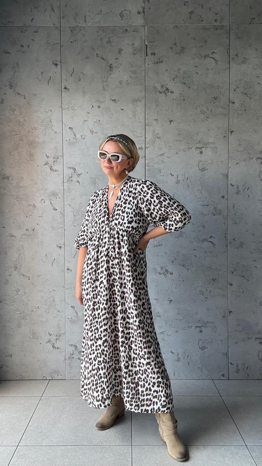 FRUITELLA LEOPARD PRINT MAXI DRESS *New