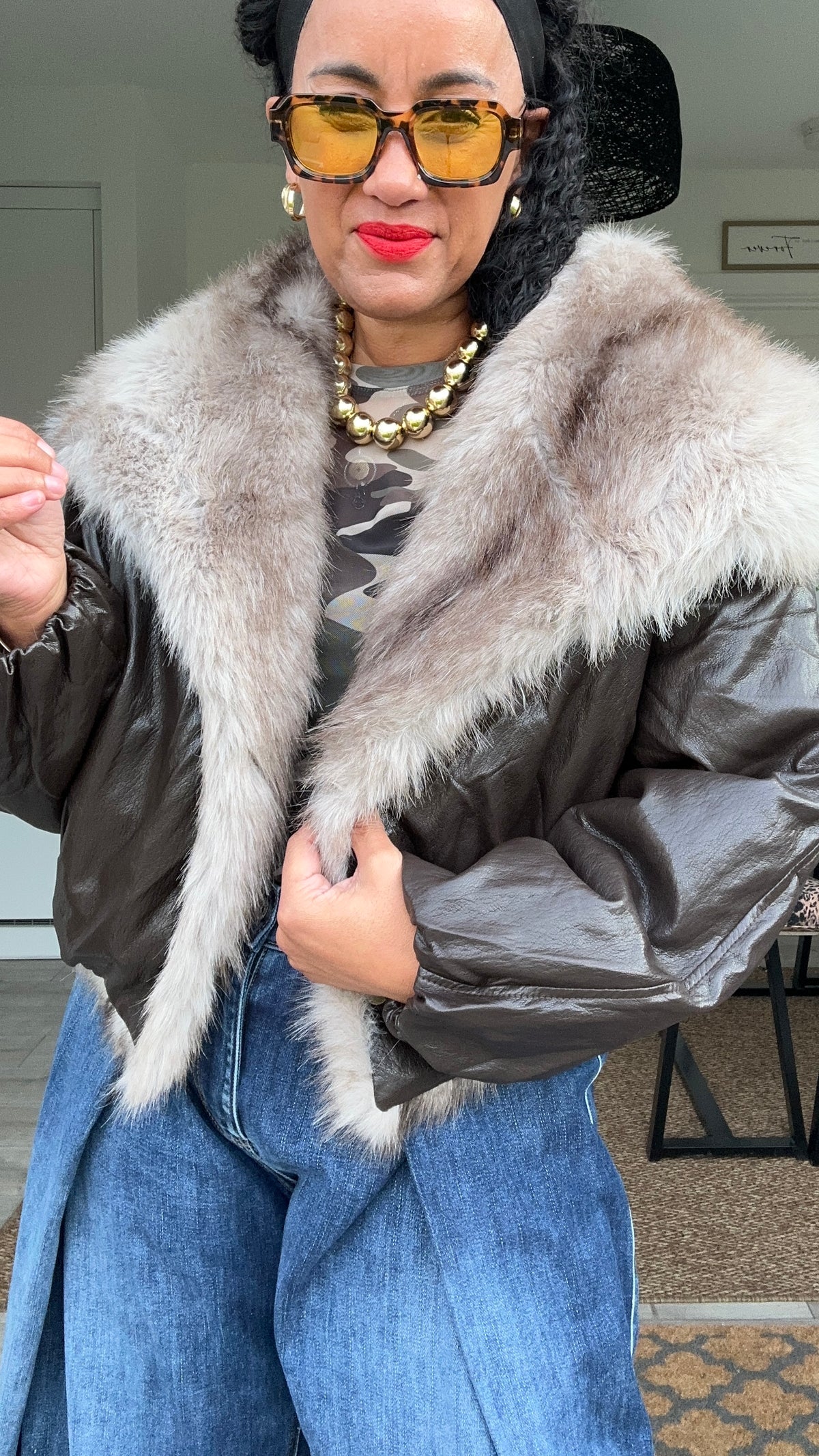 LYNX REVERSIBLE FAUX FUR JACKET *New