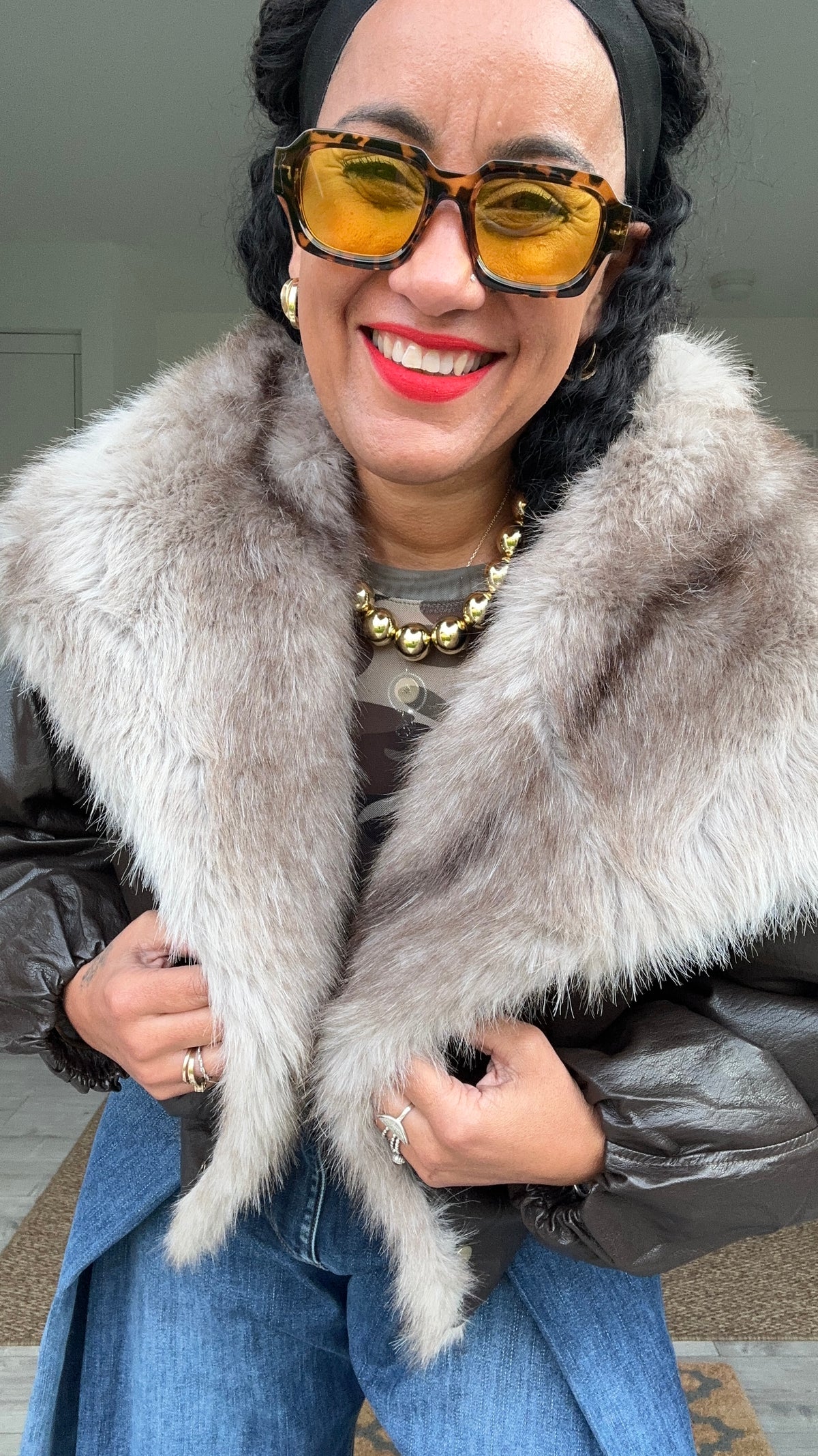 LYNX REVERSIBLE FAUX FUR JACKET *New