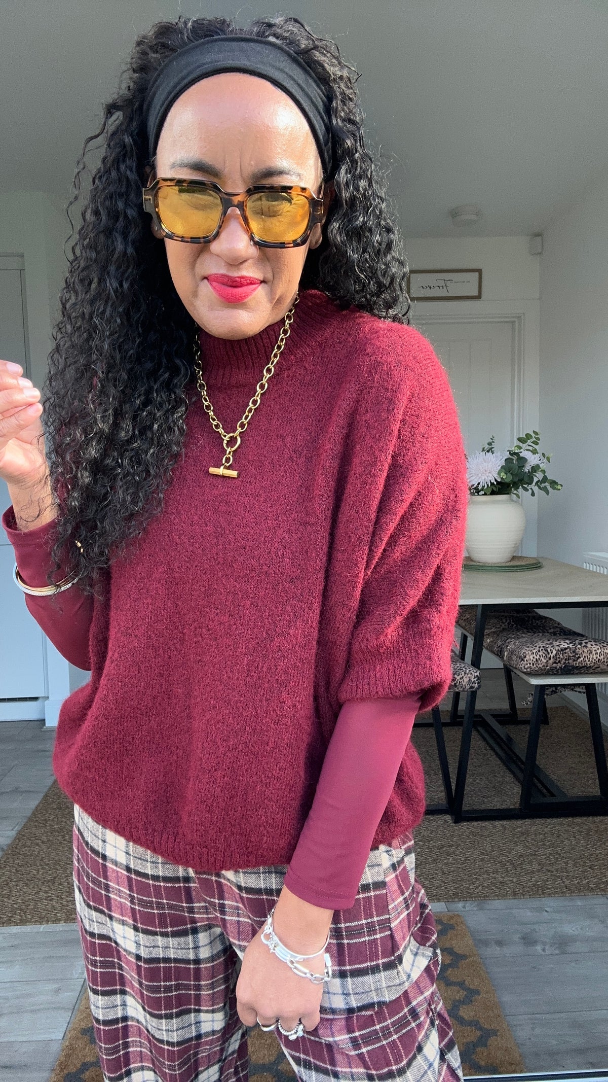 ZETO SOFT KNIT OVERSIZED JUMPER BURGUNDY *New