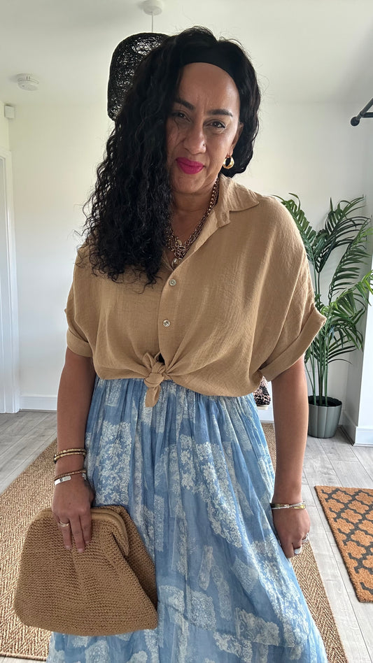 SALE SAHARA RELAXED SHIRT SAND